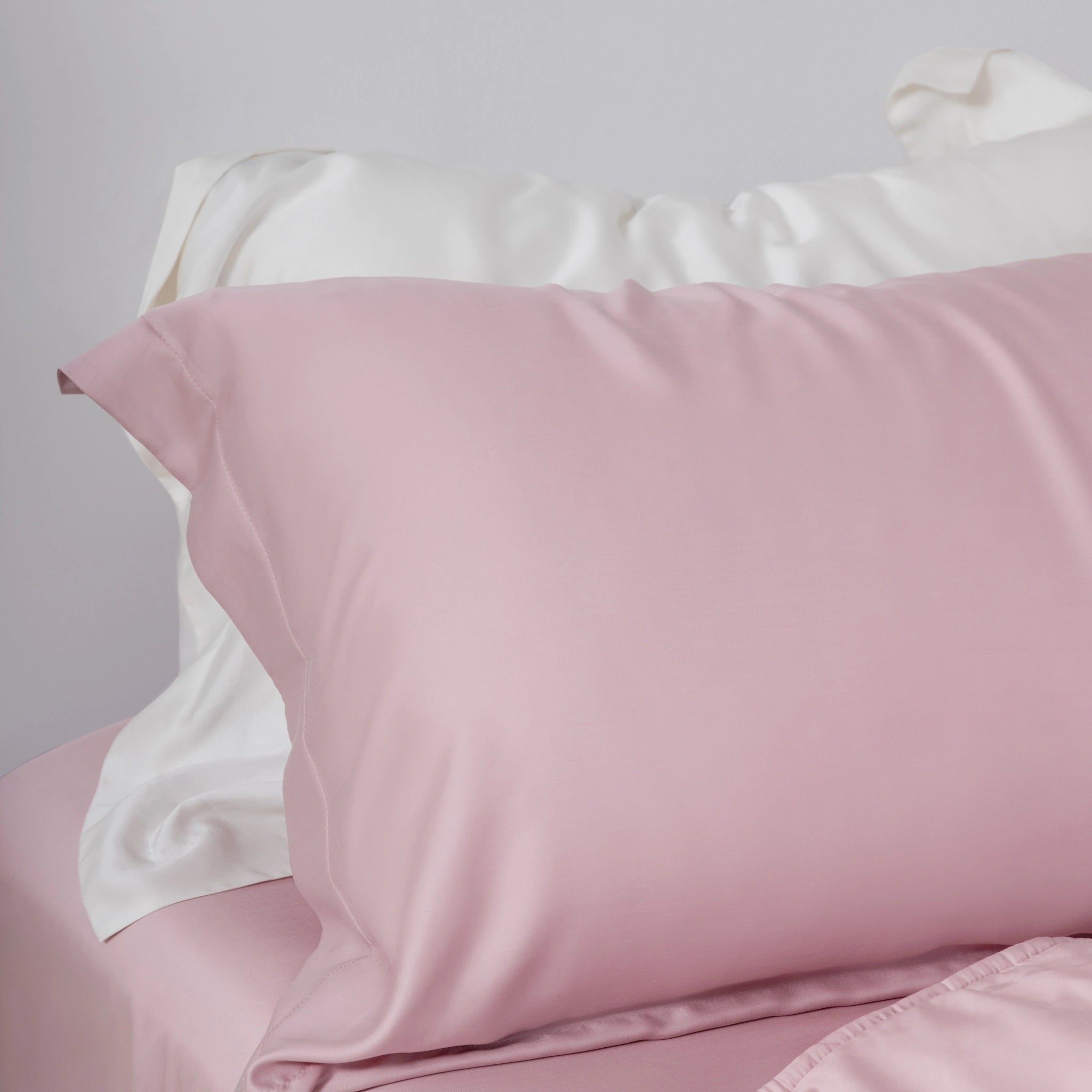 80 支天絲™ 寢具組(床包+枕套)產品照 - 野玫粉 Rosy Pink - 4